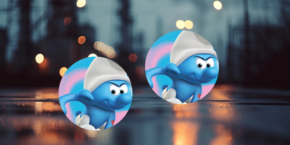 Impresiones de sublimación de posavasos para coche de Pitufo (8 por página)