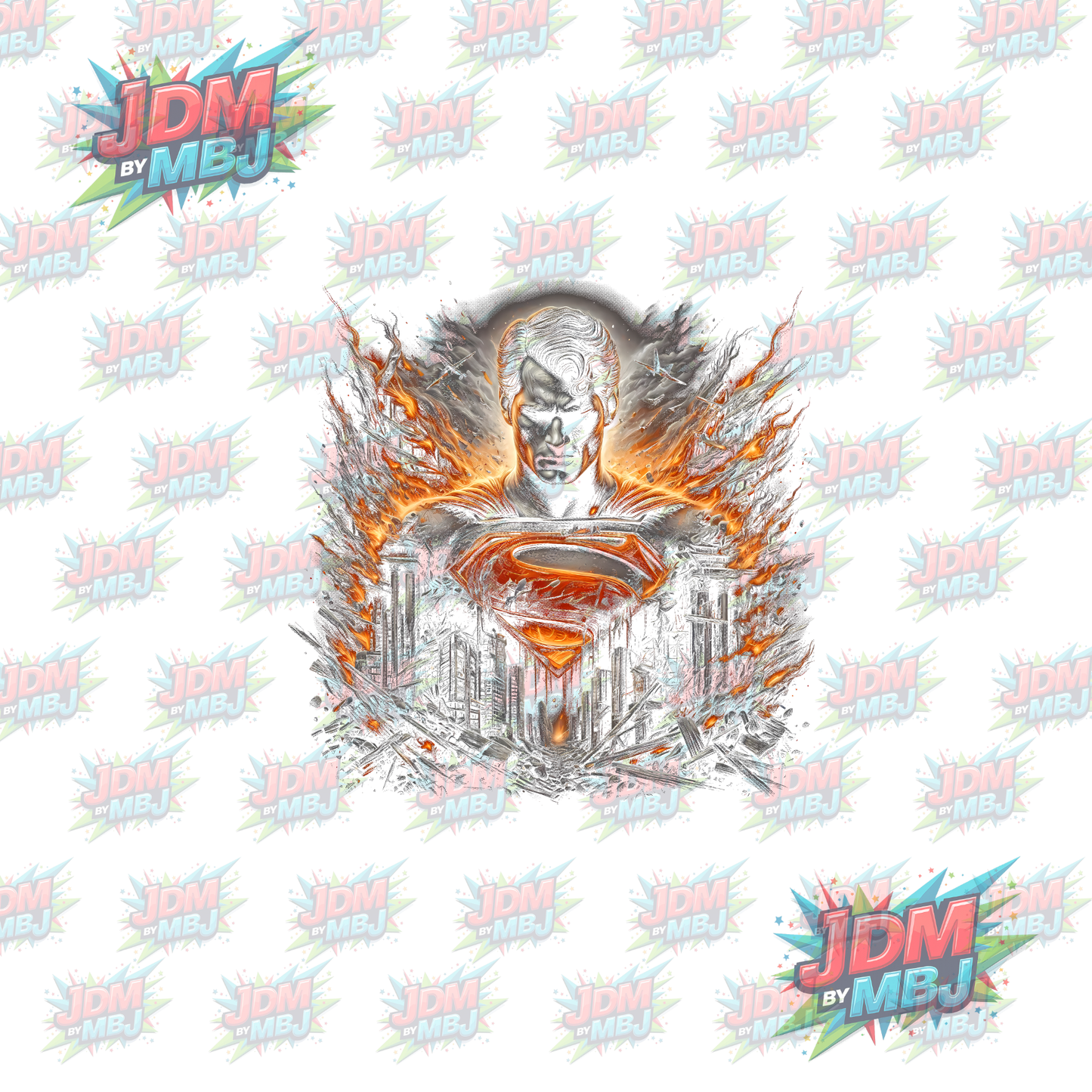 Iron On - Superhero Halftone DTF