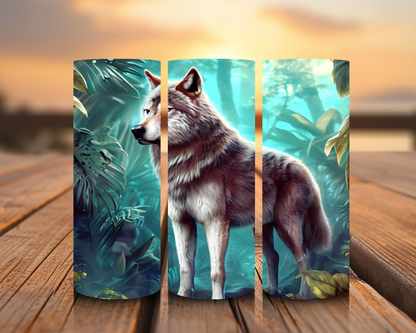 Inspirado en impresiones de sublimación de lobos