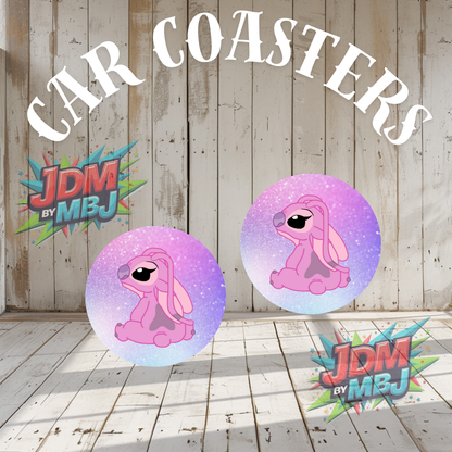 Juego de 2 posavasos para coche fabricados