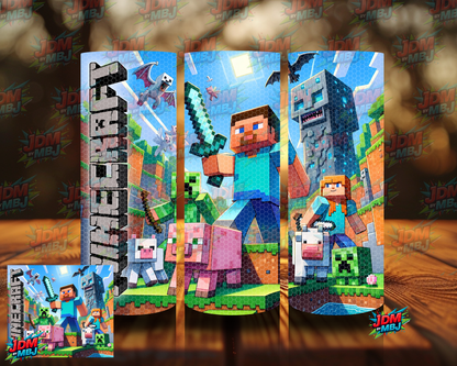Rhinestone Minecraft 20oz Sublimation Prints