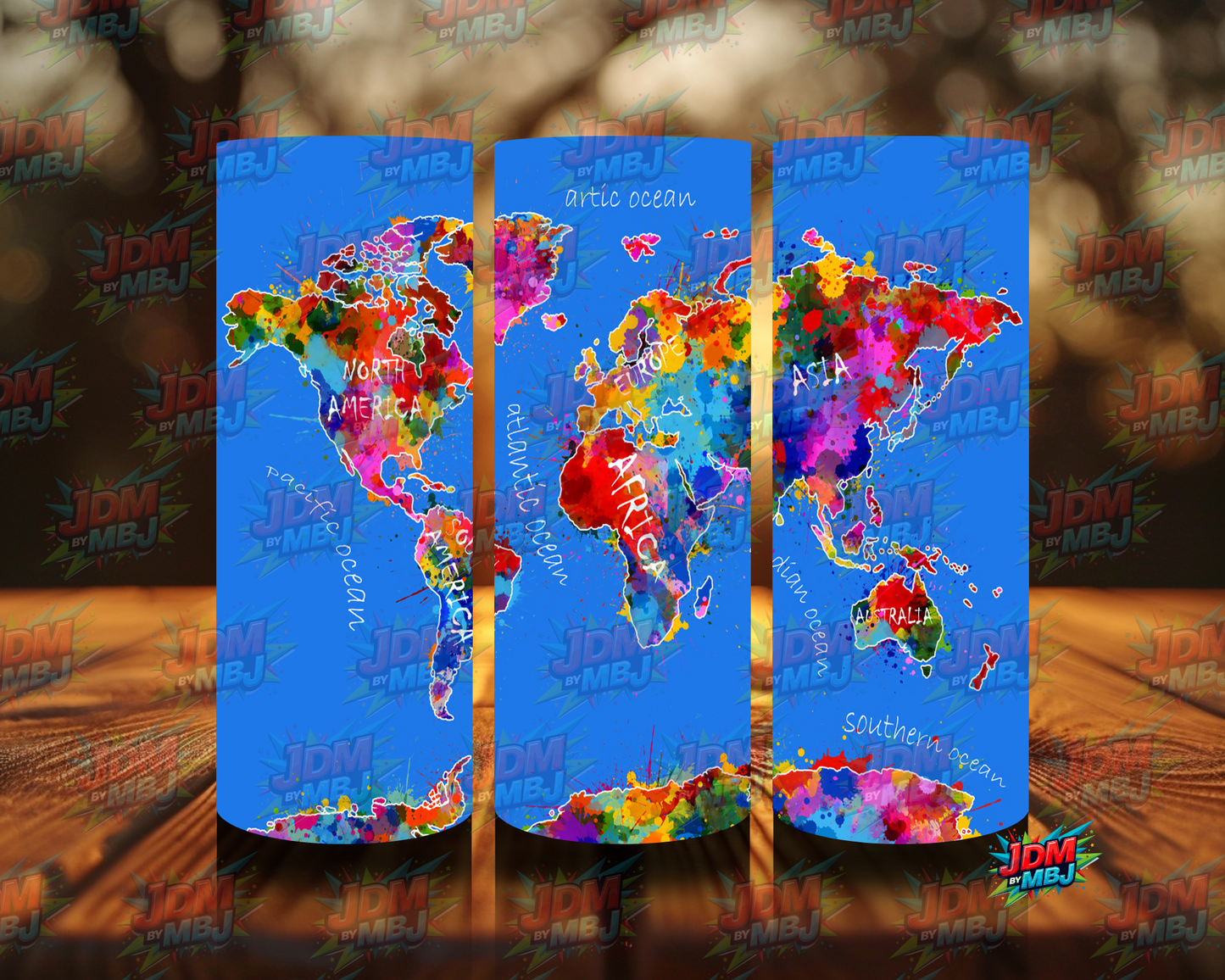 Inspired by World Maps Sublimation Prints