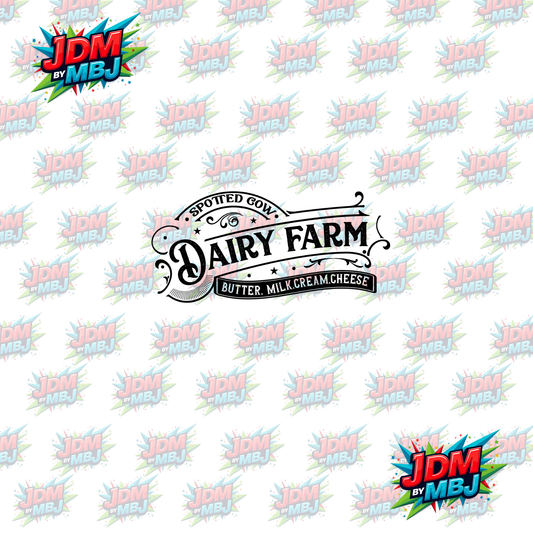 Iron On - Dairy Farm - Vintage Farm DTF 20cm
