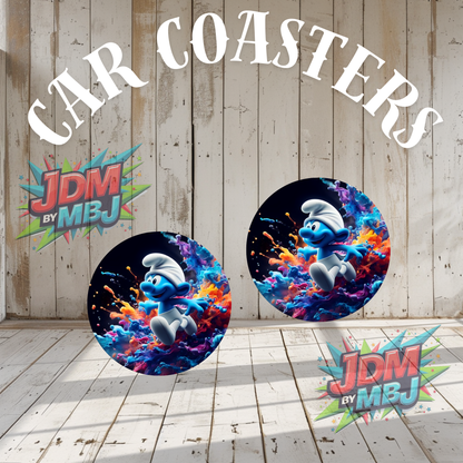Juego de 2 posavasos para coche fabricados