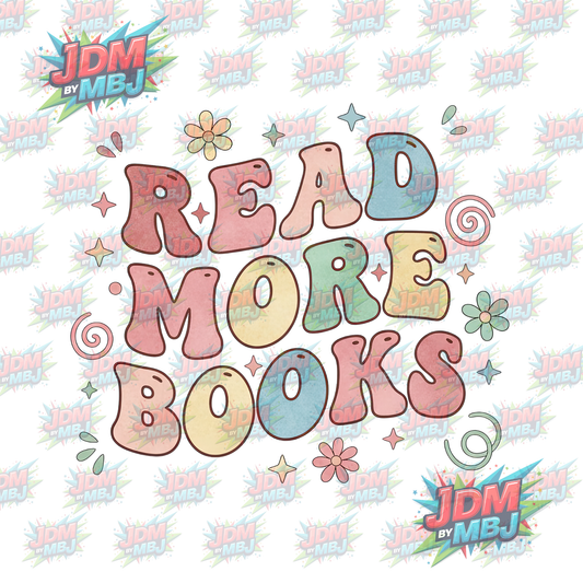 Iron On - Read More Books DTF 20cm