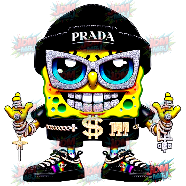 Iron On - Sponge Bob Square Pants  DTF 25cm