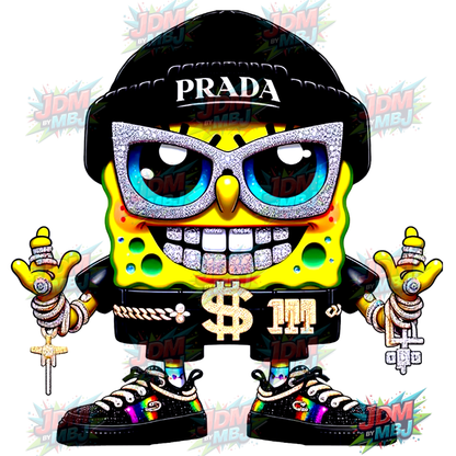 Bob Esponja Pantalones Cuadrados (DTF) - Planchado (25 cm)