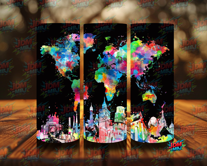 Inspired by World Maps Sublimation Prints