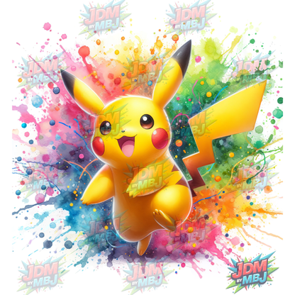 Pegatina termoadhesiva de Pokémon (2) DTF de 25 cm