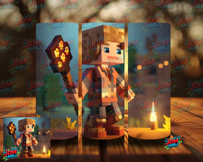 Rhinestone Minecraft 20oz Sublimation Prints