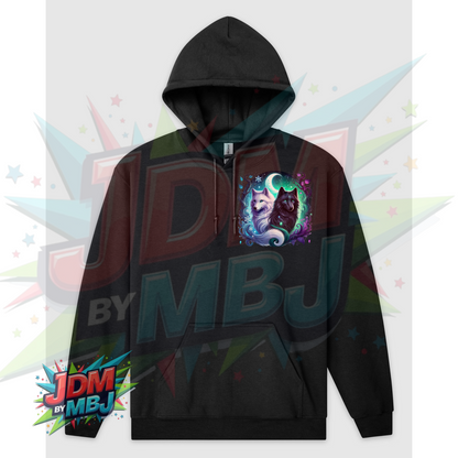 Lobos Místicos DTF Impreso en Sudaderas Gildan