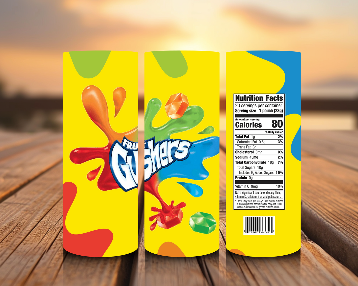 Inspirado en impresiones de sublimación de snacks