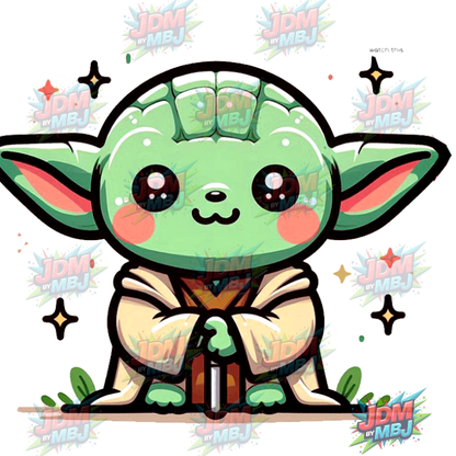 Vinilo termoadhesivo Baby Yoda DTF de 25 cm