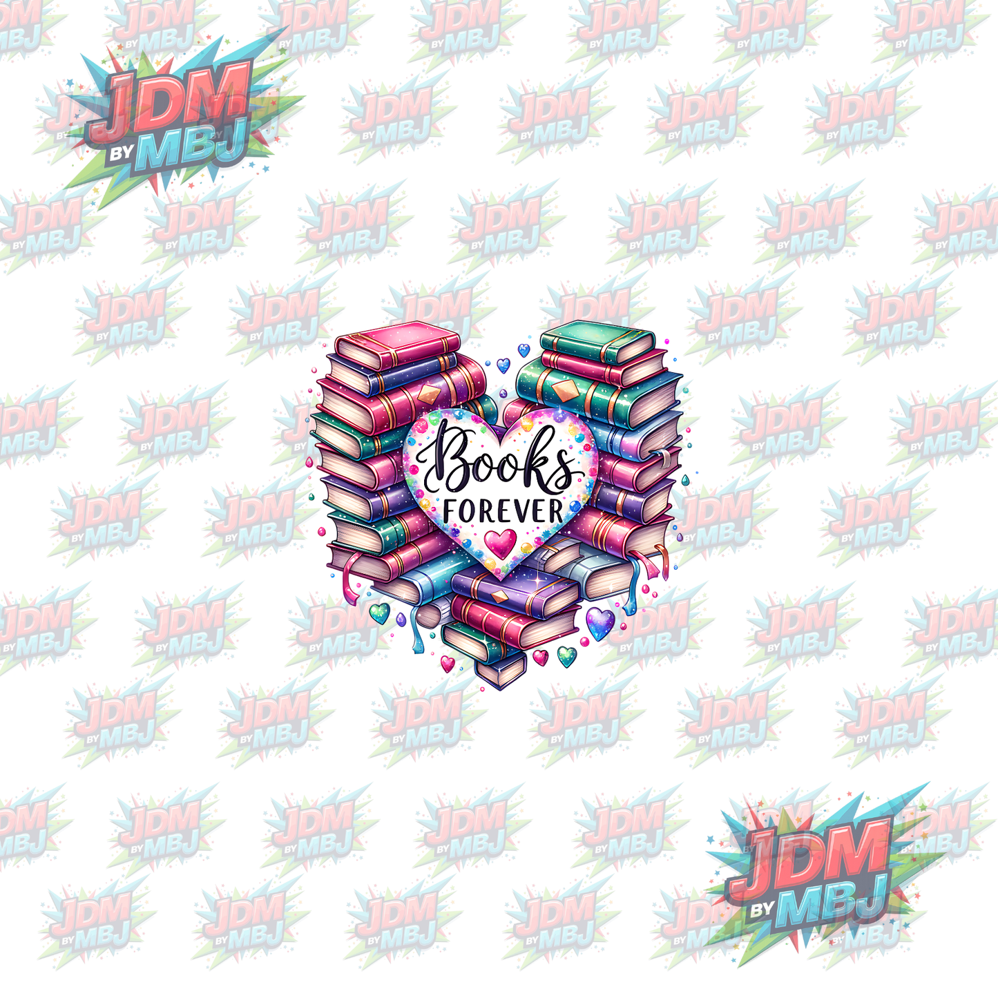 Iron On - Book Forever DTF 20cm