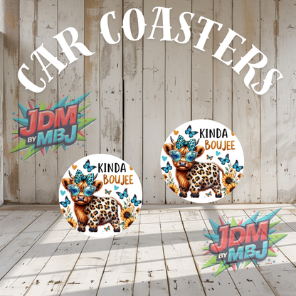 Juego de 2 posavasos para coche fabricados