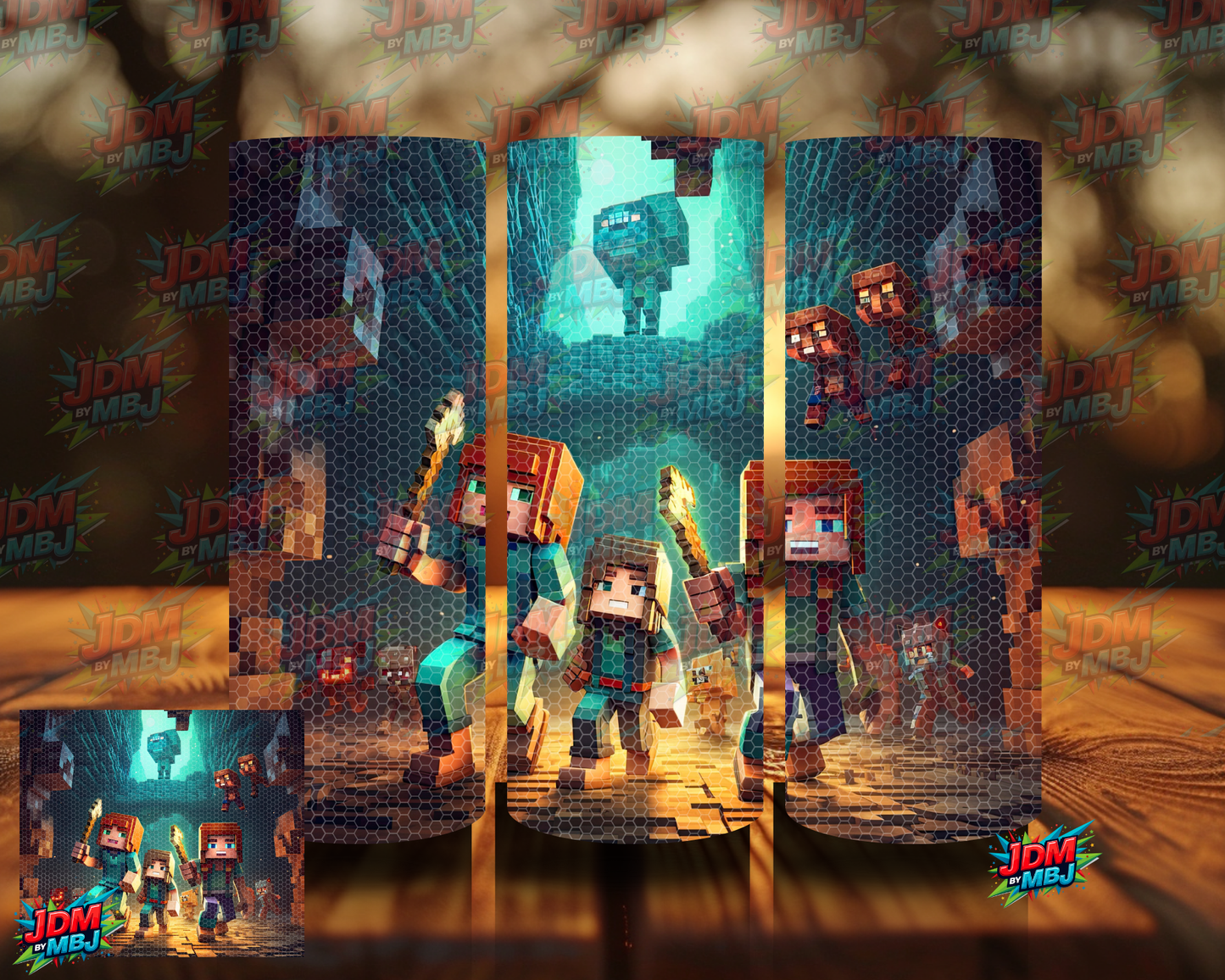 Rhinestone Minecraft 20oz Sublimation Prints