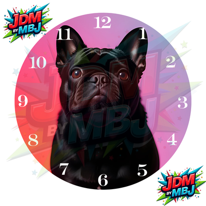 Impresiones de sublimación de relojes de 20 cm x 20 cm, inspirados en pájaros, perros y tigres.