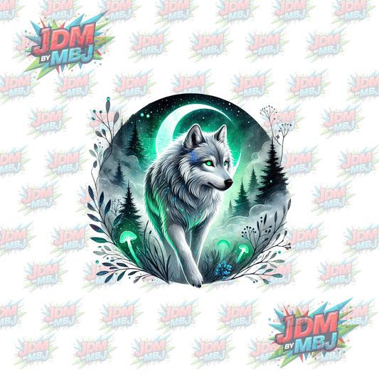 Transferencia térmica - Lobo misterioso DTF 25 cm