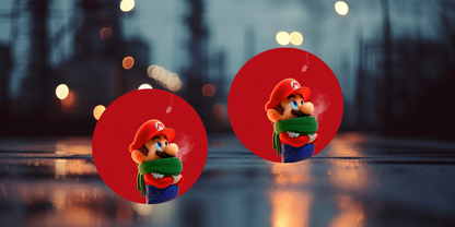 Impresiones de sublimación de posavasos de Super Mario (8 por página)