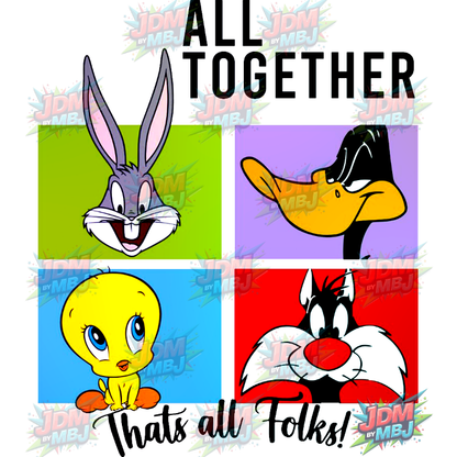 Pegatina termoadhesiva de Looney Tunes (25 cm)