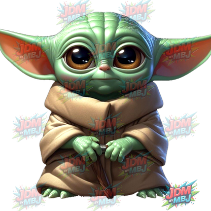 Vinilo termoadhesivo Baby Yoda DTF de 25 cm