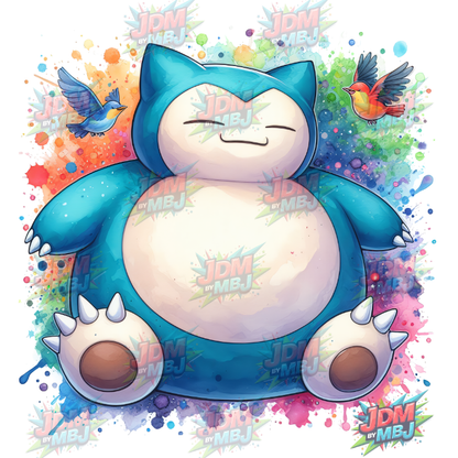 Pegatina termoadhesiva de Pokémon (2) DTF de 25 cm