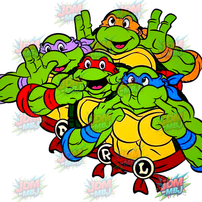 Pegatina termoadhesiva de las Tortugas Ninja Adolescentes Mutantes (25 cm)