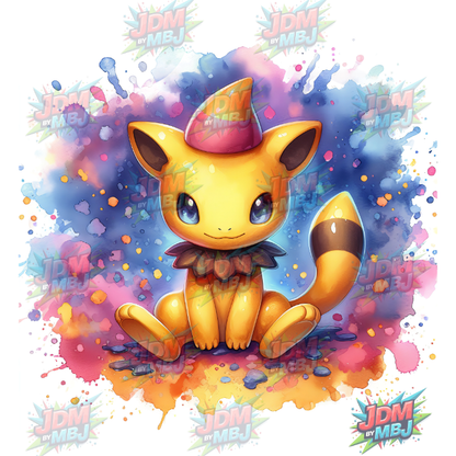 Pegatina termoadhesiva de Pokémon (2) DTF de 25 cm