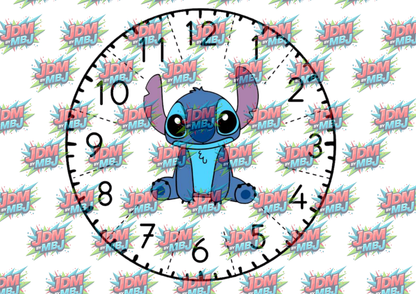 Clock Sublimation Prints- Inspired by Disney, Stitch & More