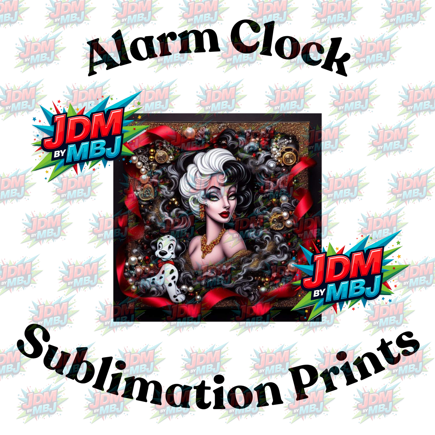 Inspired by 101 Dalmatian Alarm Clock Sublimation Prints