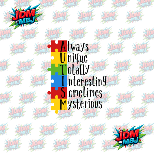 Iron On - Autism Awareness DTF 20cm