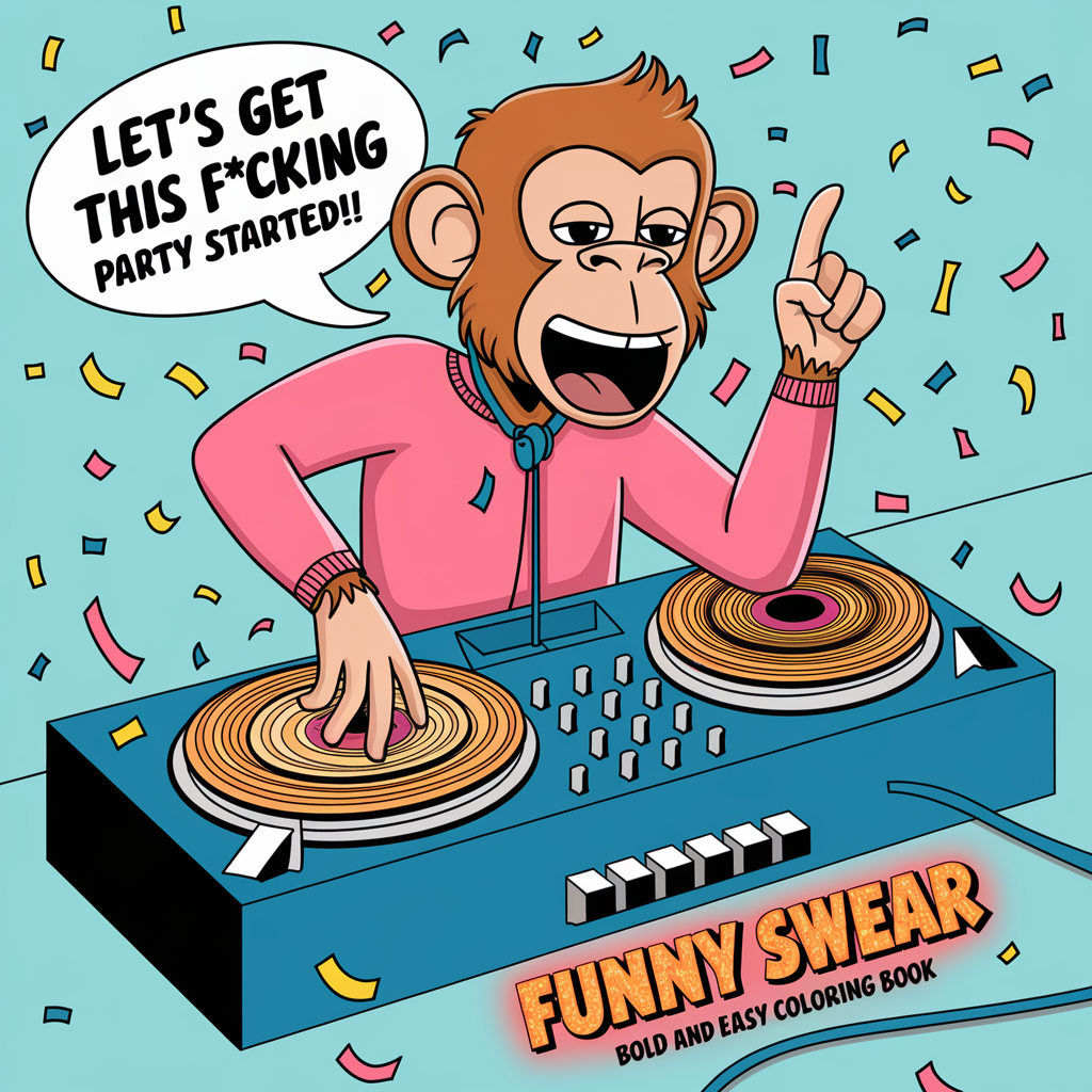 Funny Swearing Digital Colouring Pages