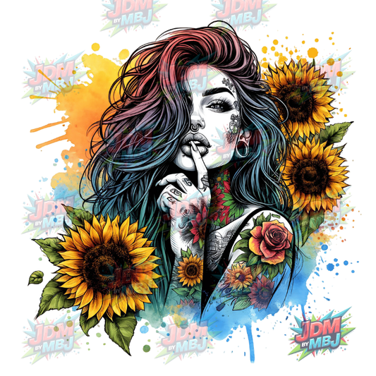 Iron On - Tattoo Girl DTF 25cm