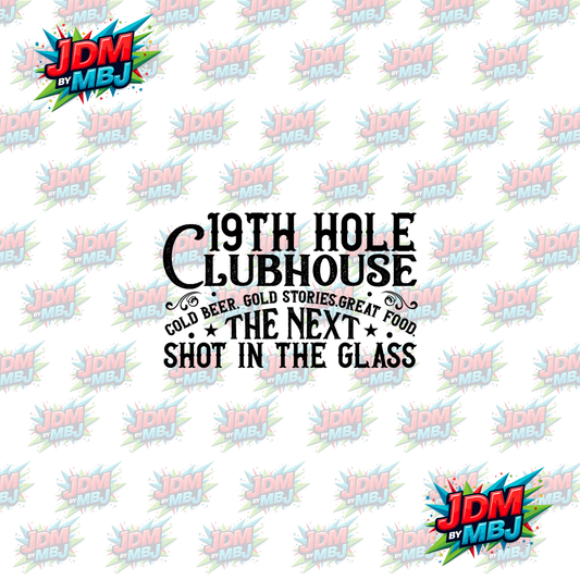 Iron On - 19th Hole Club - Vintage Farm DTF 20cm
