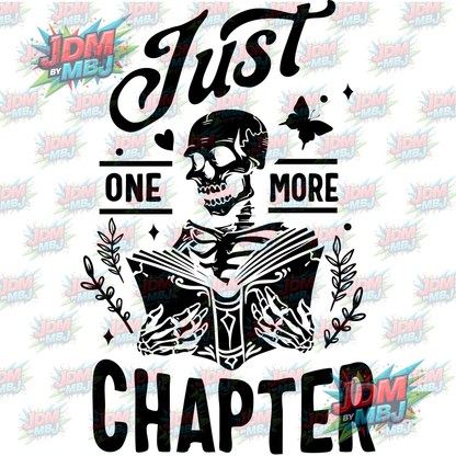 Iron On - Just One More Chapter (Butterfly) DTF 20cm