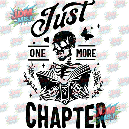 Iron On - Just One More Chapter (Butterfly) DTF 20cm