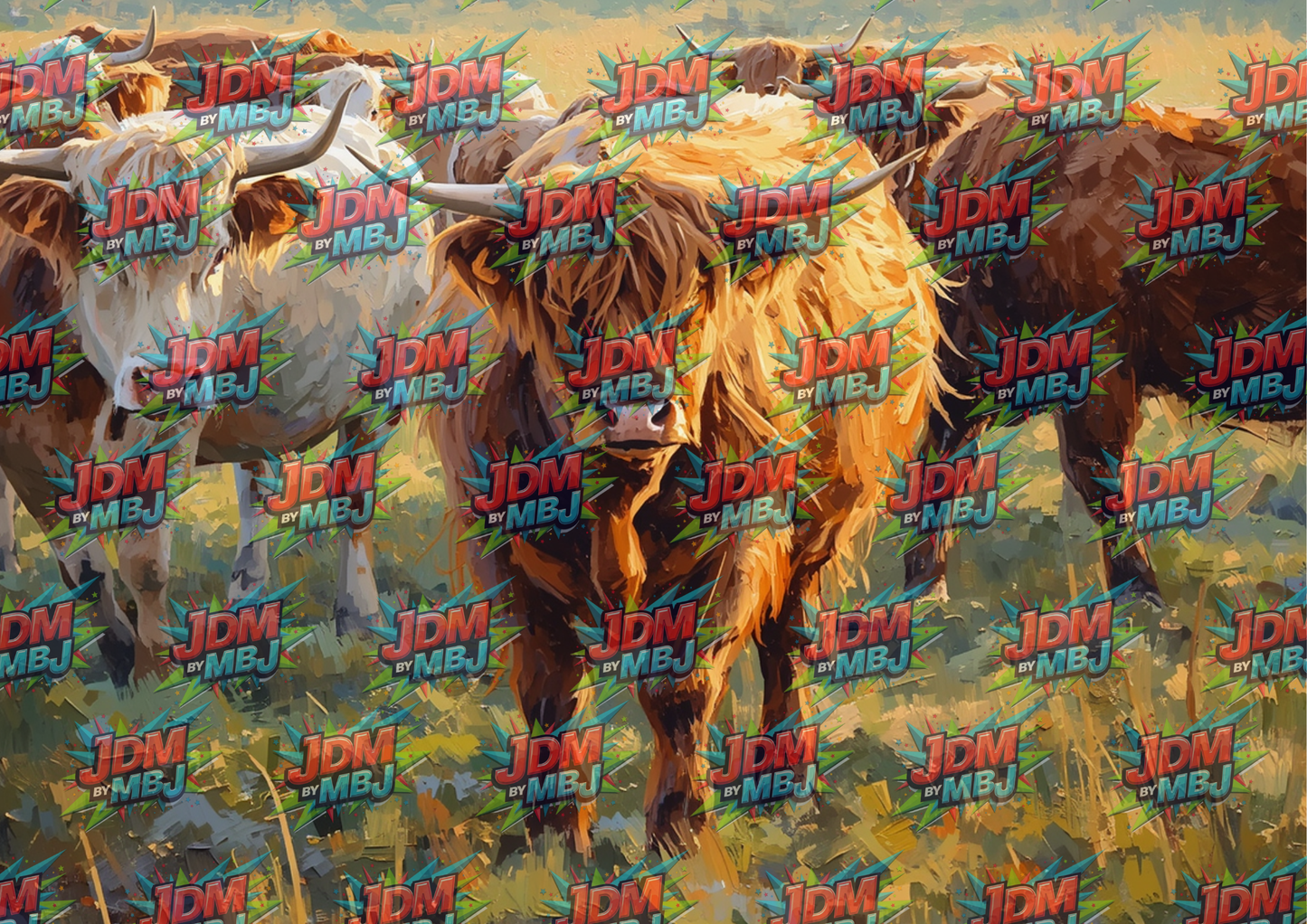 Highland Cow Cutting Board Sublimation Prints