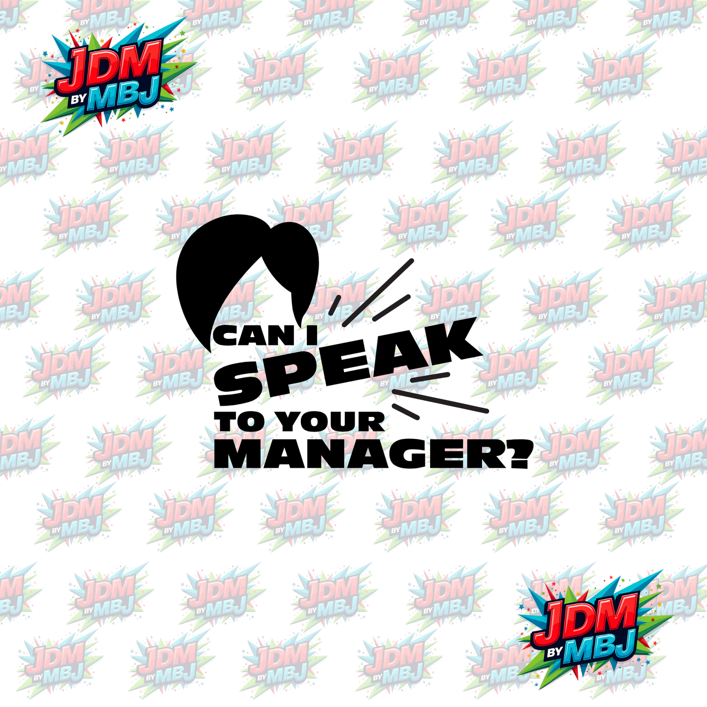 Iron On - Can I Speak To Your Manger? DTF 20cm