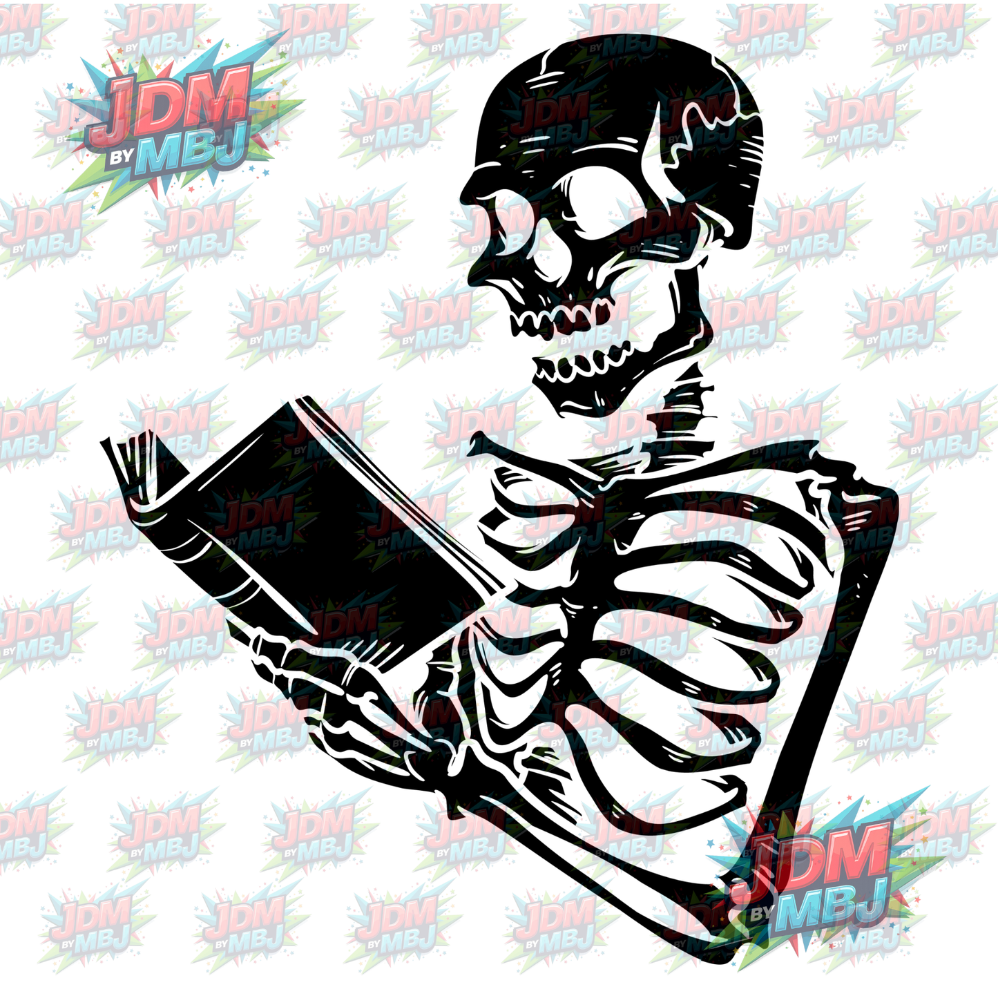Iron On - Skull Book DTF 20cm