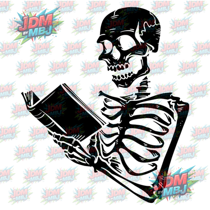 Iron On - Skull Book DTF 20cm