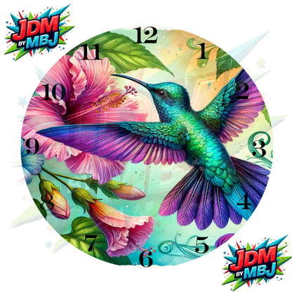 Impresiones de sublimación de relojes de 20 cm x 20 cm, inspirados en pájaros, perros y tigres.