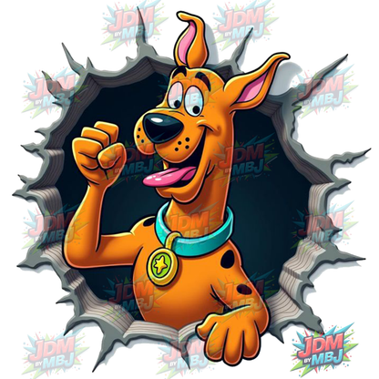 Vinilo termoadhesivo de Scooby Doo (DTF) de 25 cm