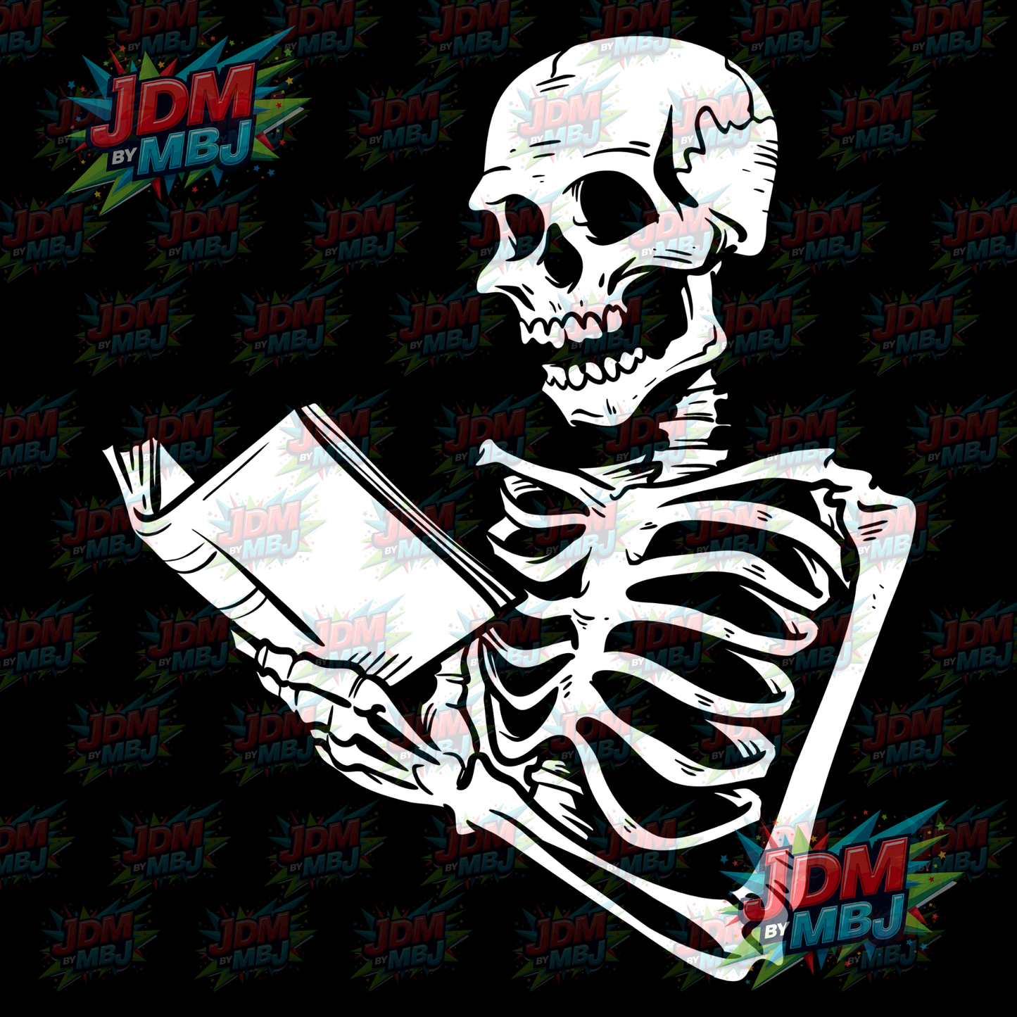 Iron On - Skull Book DTF 20cm