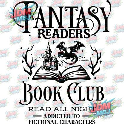 Iron On - Fantasy Readers Book Club DTF 20cm