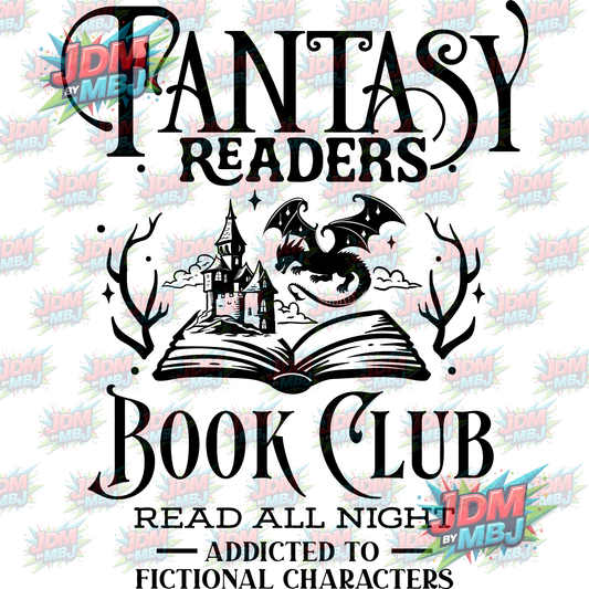 Iron On - Fantasy Readers Book Club DTF 20cm