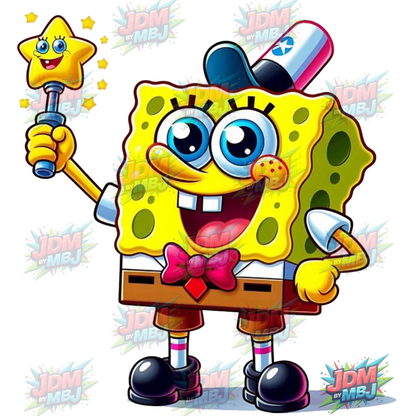 Bob Esponja Pantalones Cuadrados (DTF) - Planchado (25 cm)