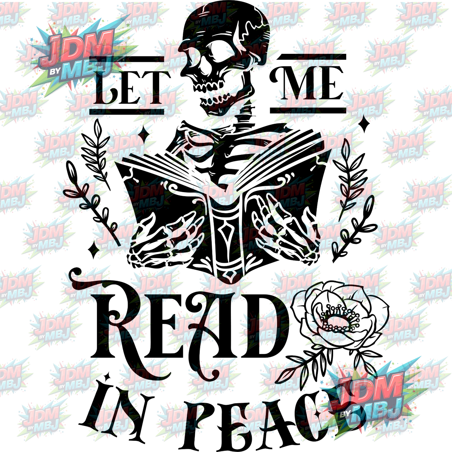 Iron On - Let Me Read In Peace DTF 20cm