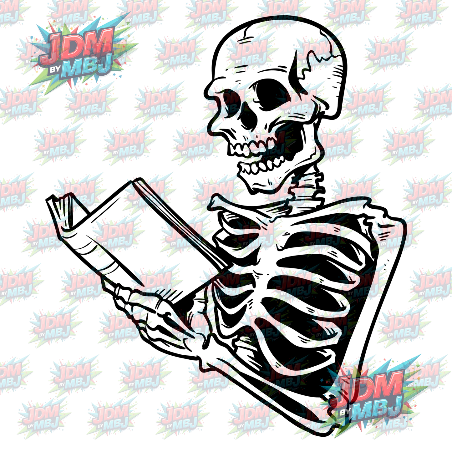 Iron On - Skull Book DTF 20cm