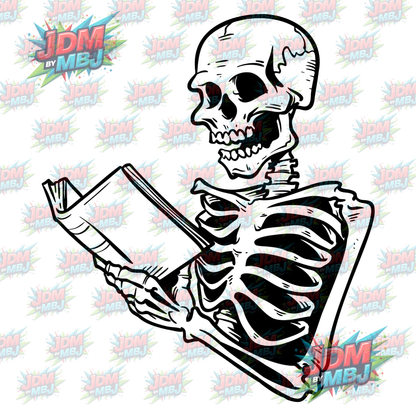 Iron On - Skull Book DTF 20cm