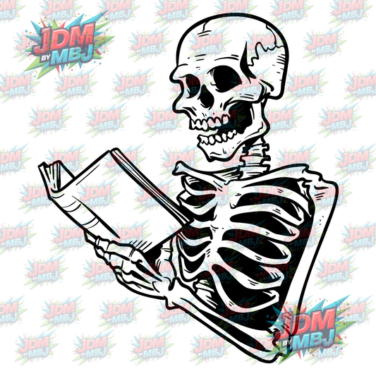 Iron On - Skull Book DTF 20cm
